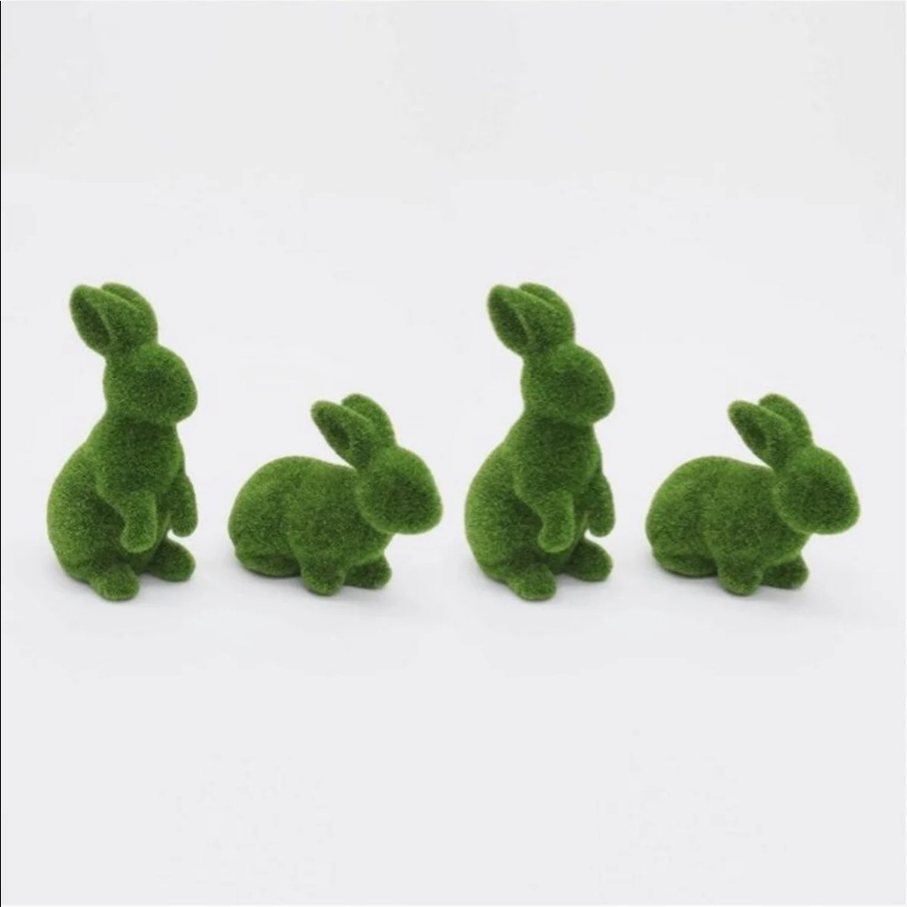 Set of 4 Springtime Moss Bunnies